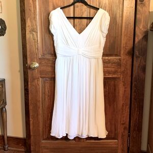 Suzi Chin for Maggie Boutique 100% silk offwhite “Marilyn Monroe” swing dress 12